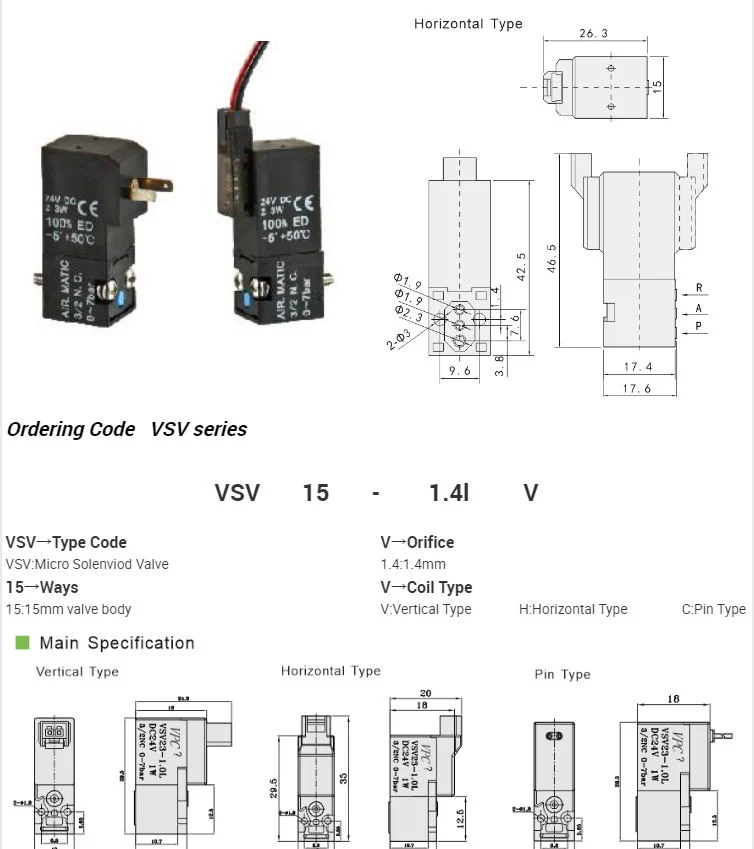 10mm (15mm) DC24V 3/2 Micro Plastic Solenoid Valve for Sock Knitting Machine